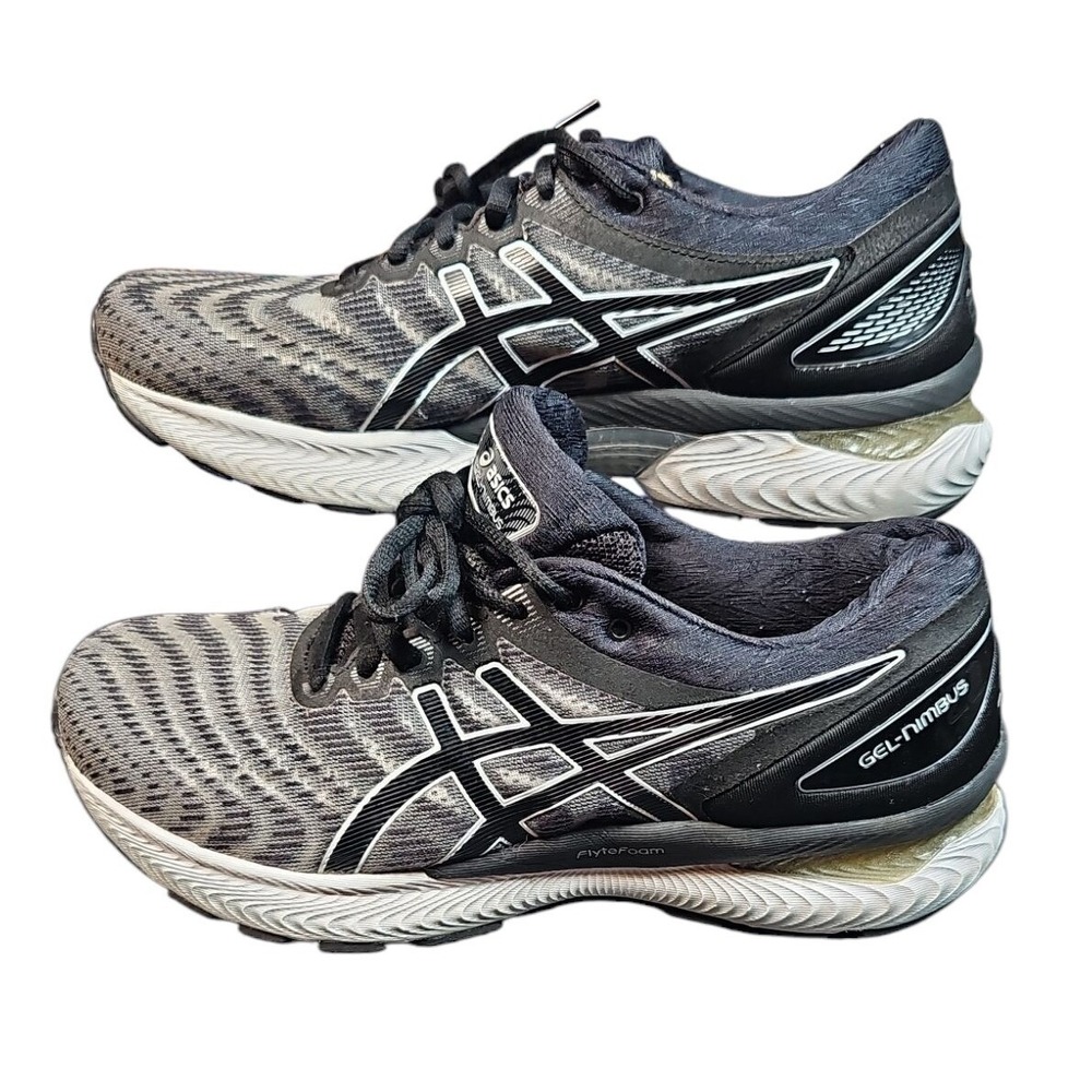 Asics Gel-Nimbus Running Shoes Cushioning‎ Athletic Sneakers Black Gray 8